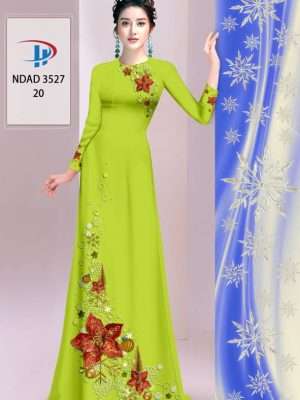 Vải Áo Dài Hoa In 3D AD NDAD3527 27
